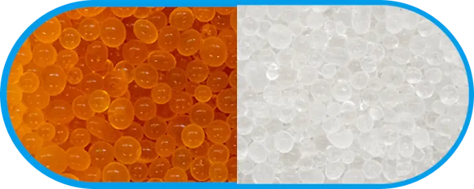 Silicagel Farbumschlag Orange Weiß
